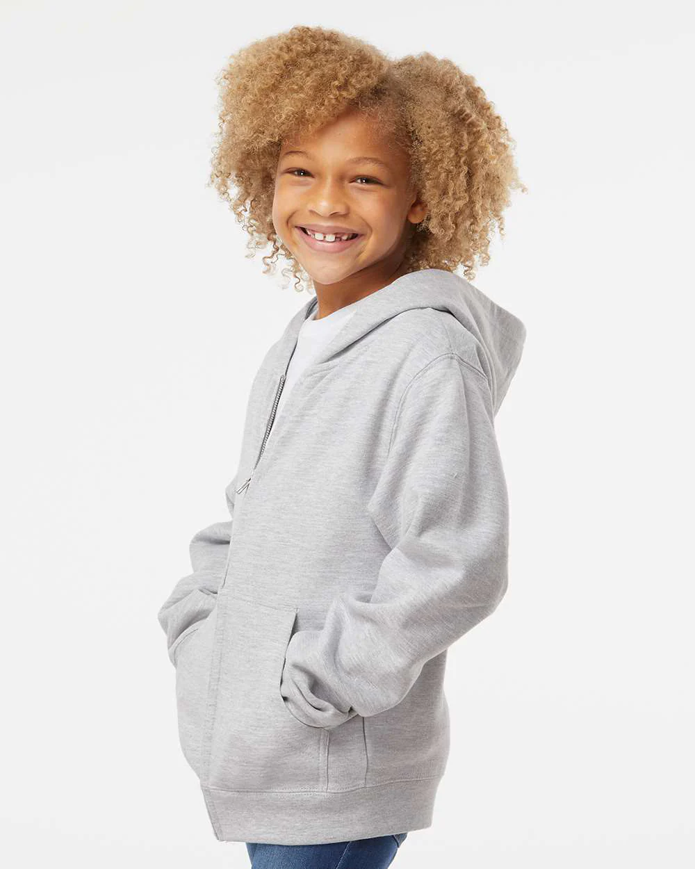 8.5oz. Youth Midweight Zip Hood - Image 11