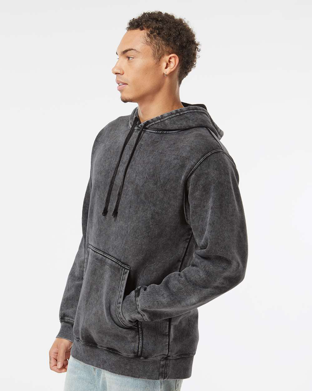 9oz. Unisex Midweight Mineral Wash Pullover Hood - Image 4