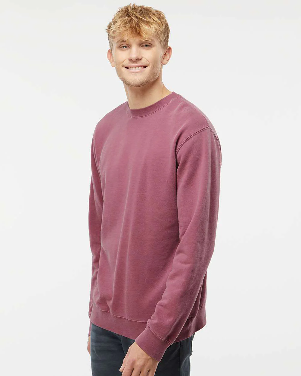 9oz. Unisex Midweight Pigment Dye Crew - Image 11
