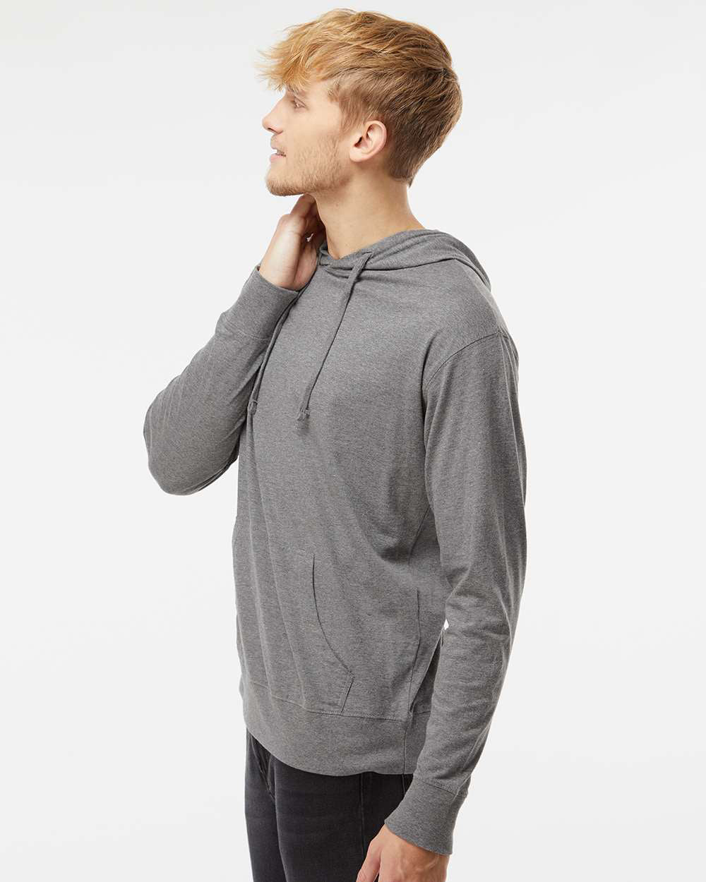 Lightweight Jersey Hooded Pullover - Image 3