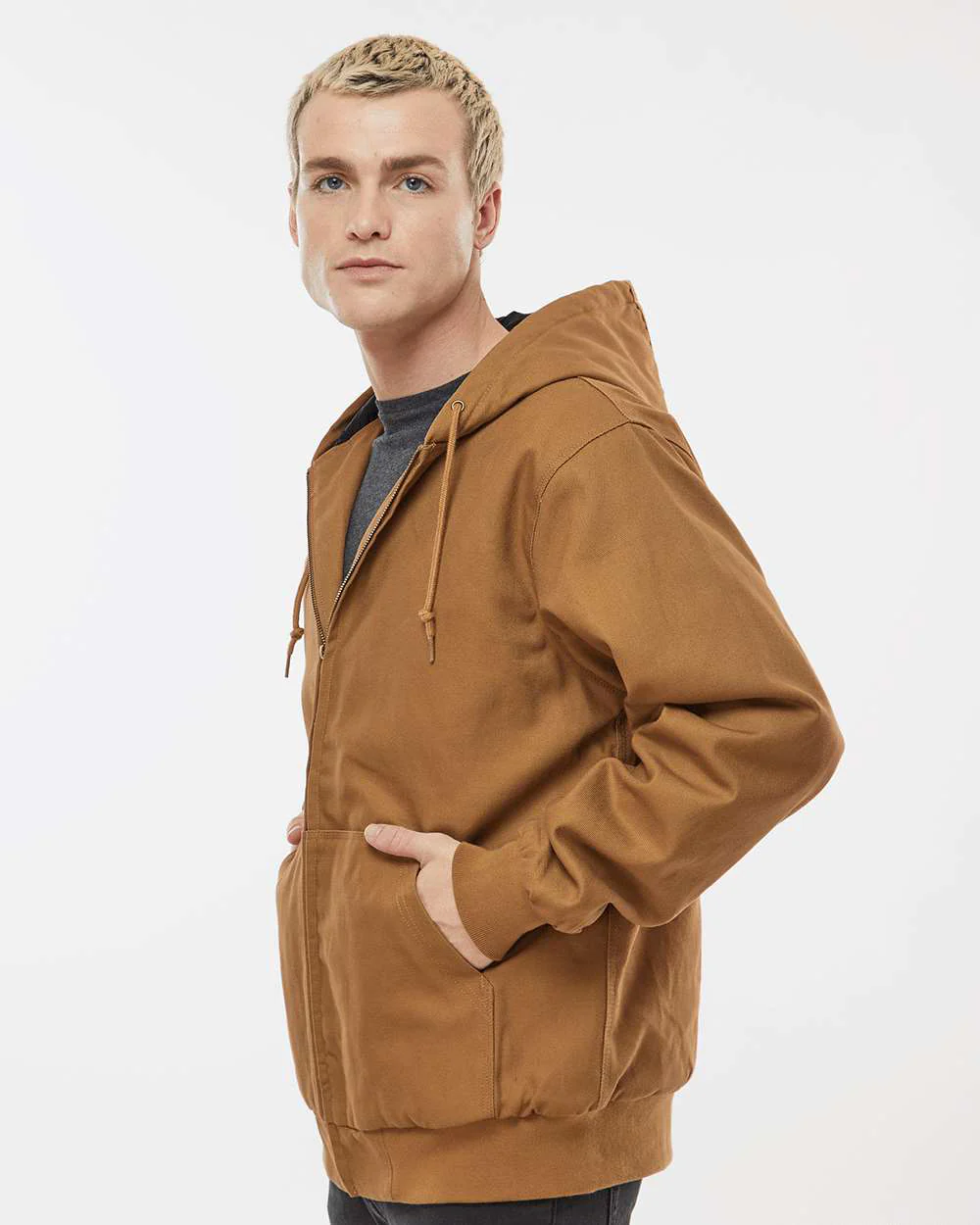 Men’s Insulated Canvas Workwear Jacket - Image 3