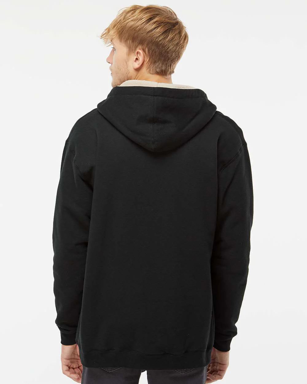 Sherpa Lined Zip Hooded Sweatshirt - Image 4