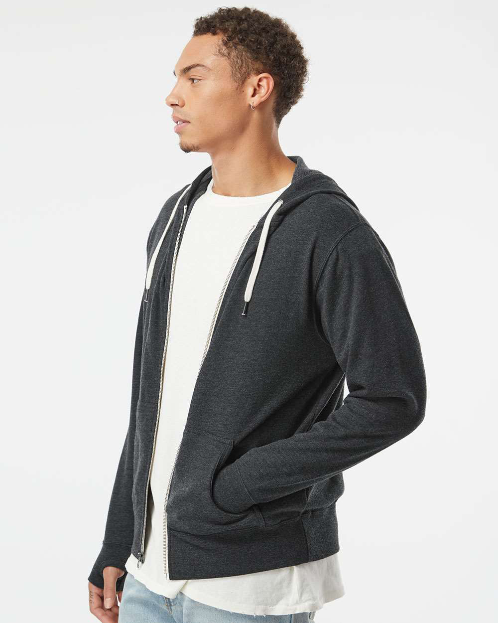Unisex French Terry Zip Hood - Image 23