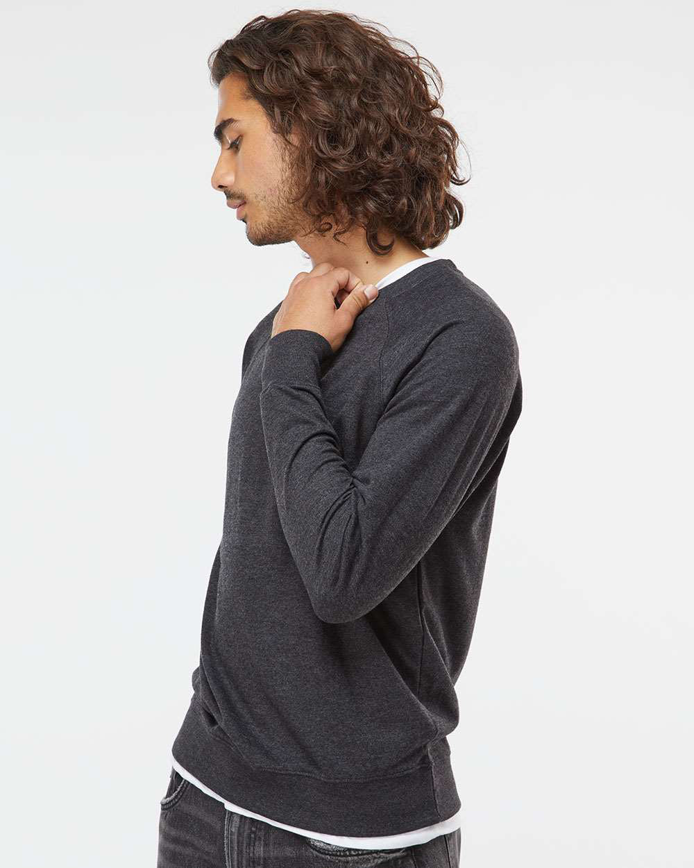 Unisex Lightweight Loopback Terry Crew - Image 17