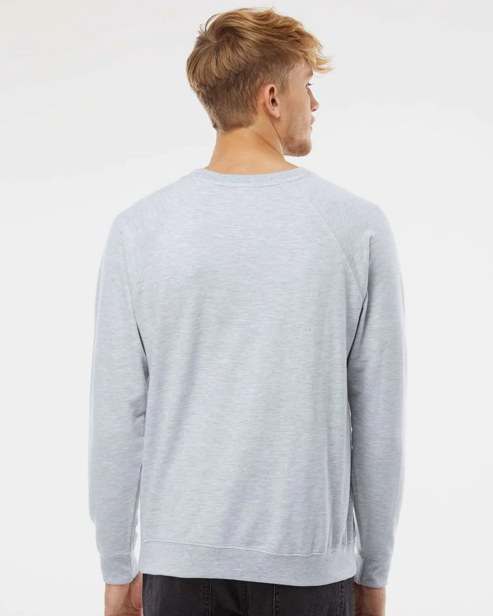 Unisex Lightweight Loopback Terry Crew - Image 4