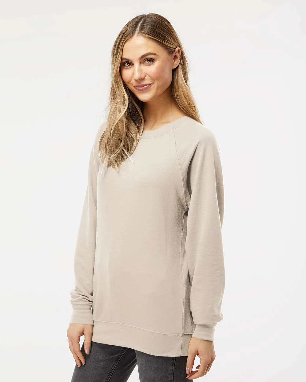 Unisex Lightweight Loopback Terry Crew - Image 48