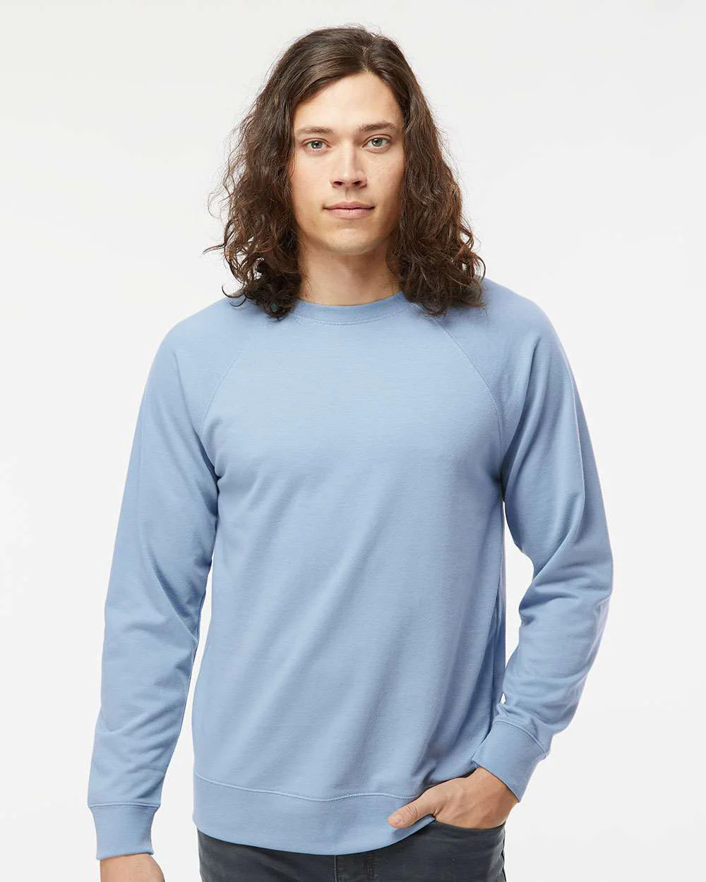 Unisex Lightweight Loopback Terry Crew - Image 58