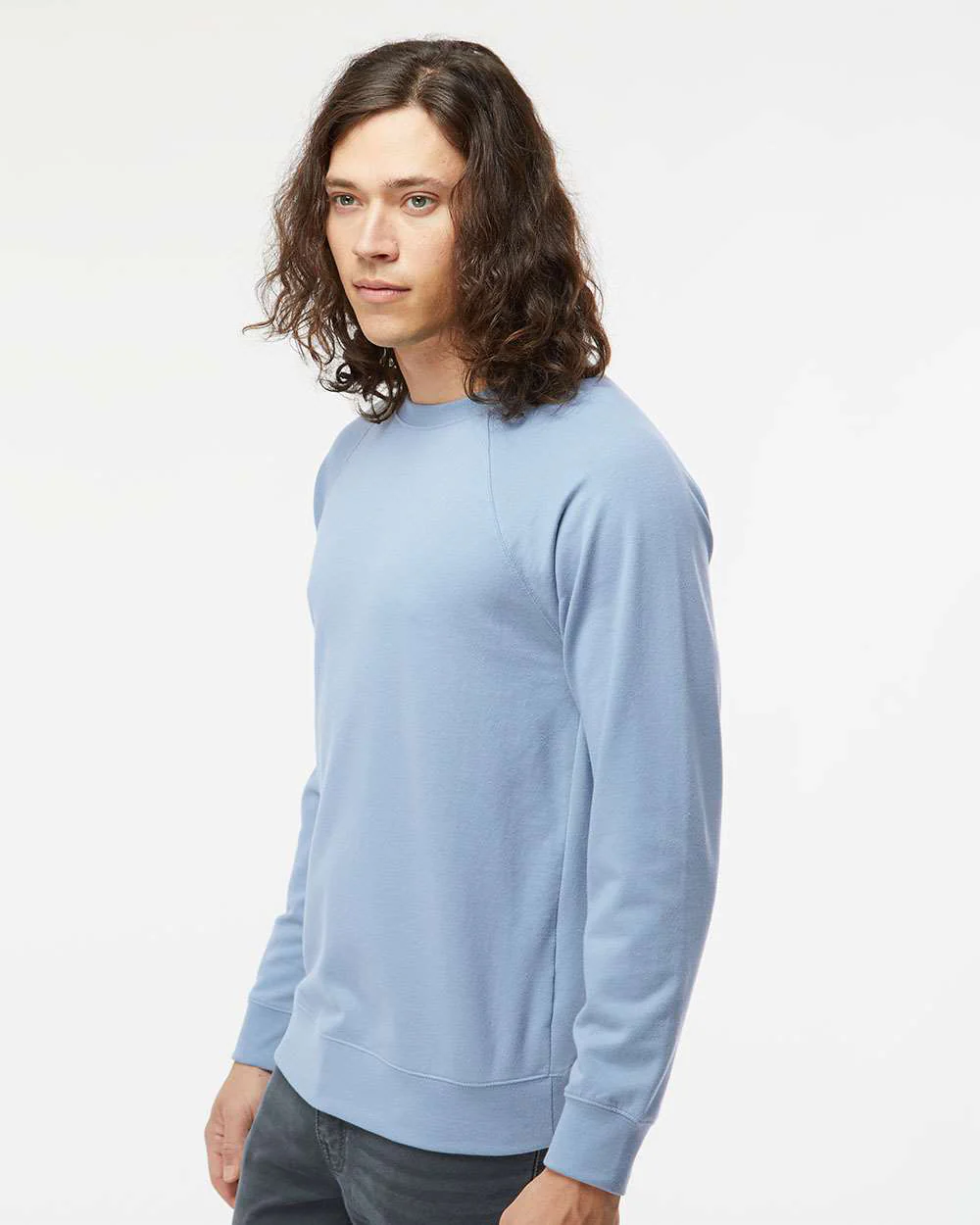 Unisex Lightweight Loopback Terry Crew - Image 59