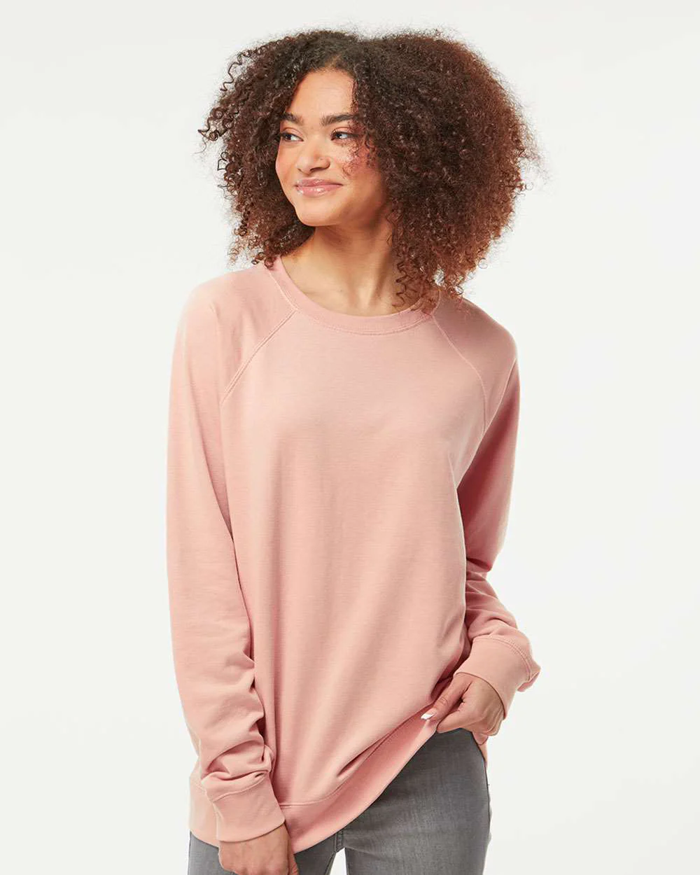 Unisex Lightweight Loopback Terry Crew - Image 64