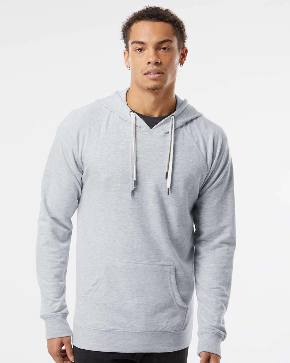 Unisex Lightweight Loopback Terry Hooded Pullover - Image 10