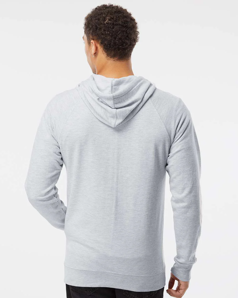 Unisex Lightweight Loopback Terry Hooded Pullover - Image 12