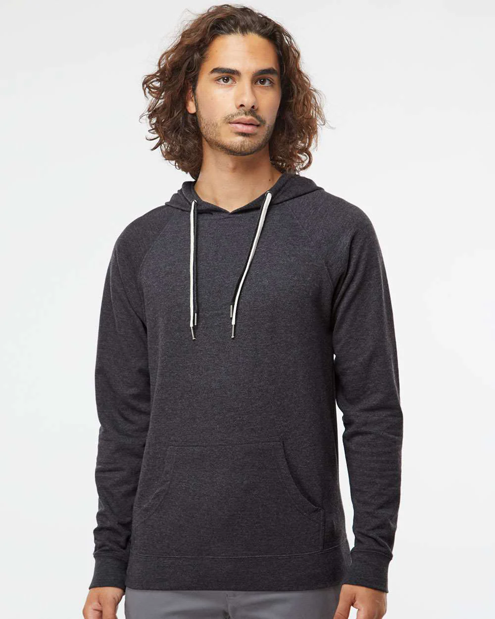 Unisex Lightweight Loopback Terry Hooded Pullover - Image 16