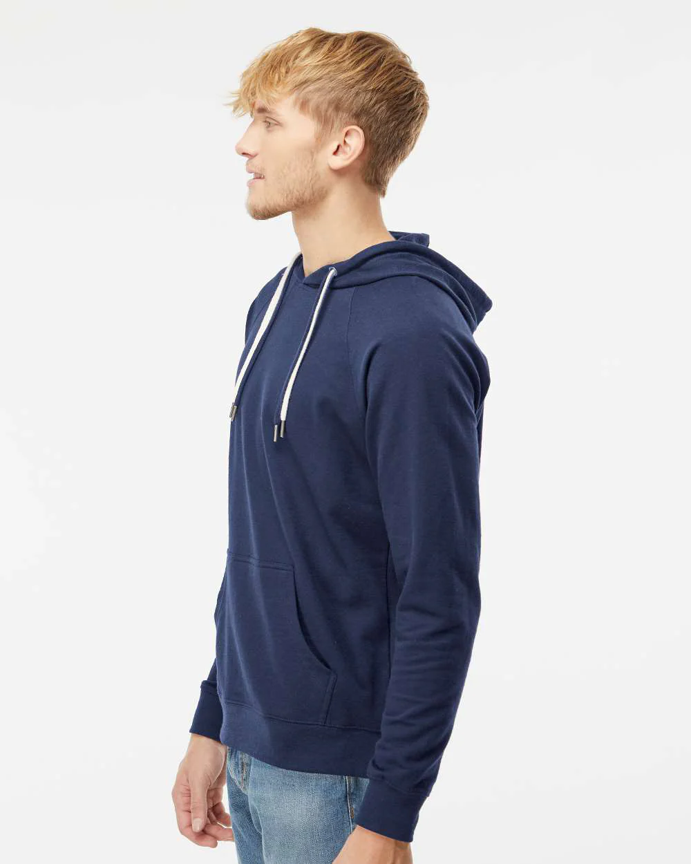Unisex Lightweight Loopback Terry Hooded Pullover - Image 29