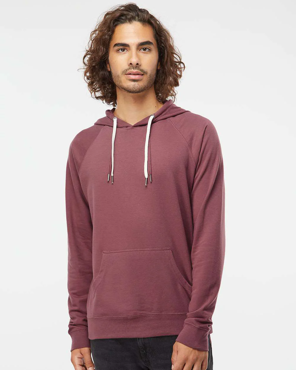 Unisex Lightweight Loopback Terry Hooded Pullover - Image 34
