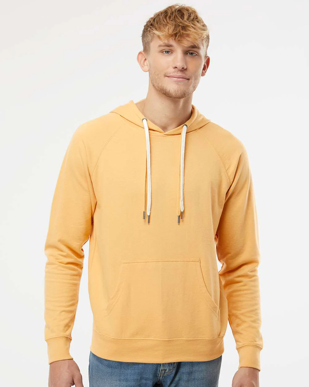 Unisex Lightweight Loopback Terry Hooded Pullover - Image 40