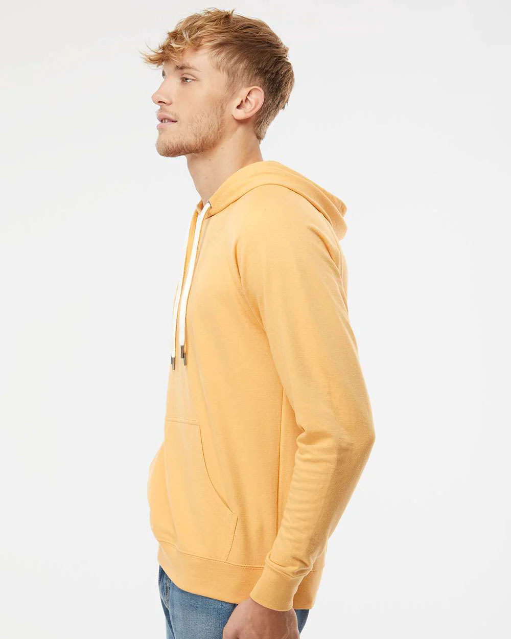 Unisex Lightweight Loopback Terry Hooded Pullover - Image 41