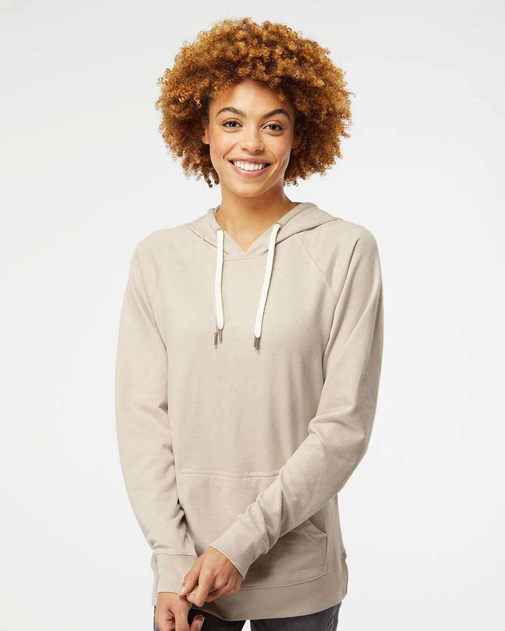 Unisex Lightweight Loopback Terry Hooded Pullover - Image 46