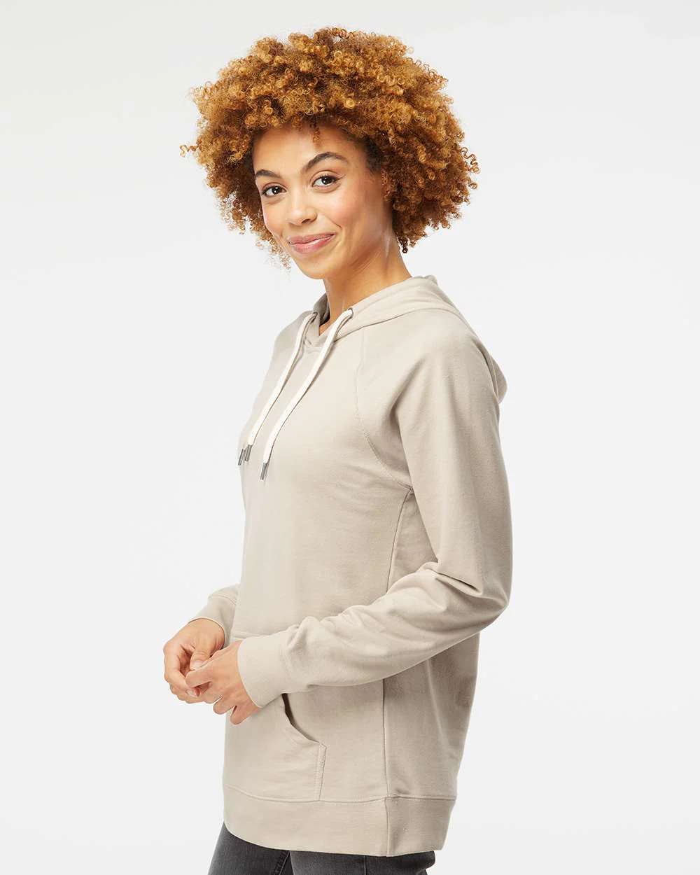 Unisex Lightweight Loopback Terry Hooded Pullover - Image 47