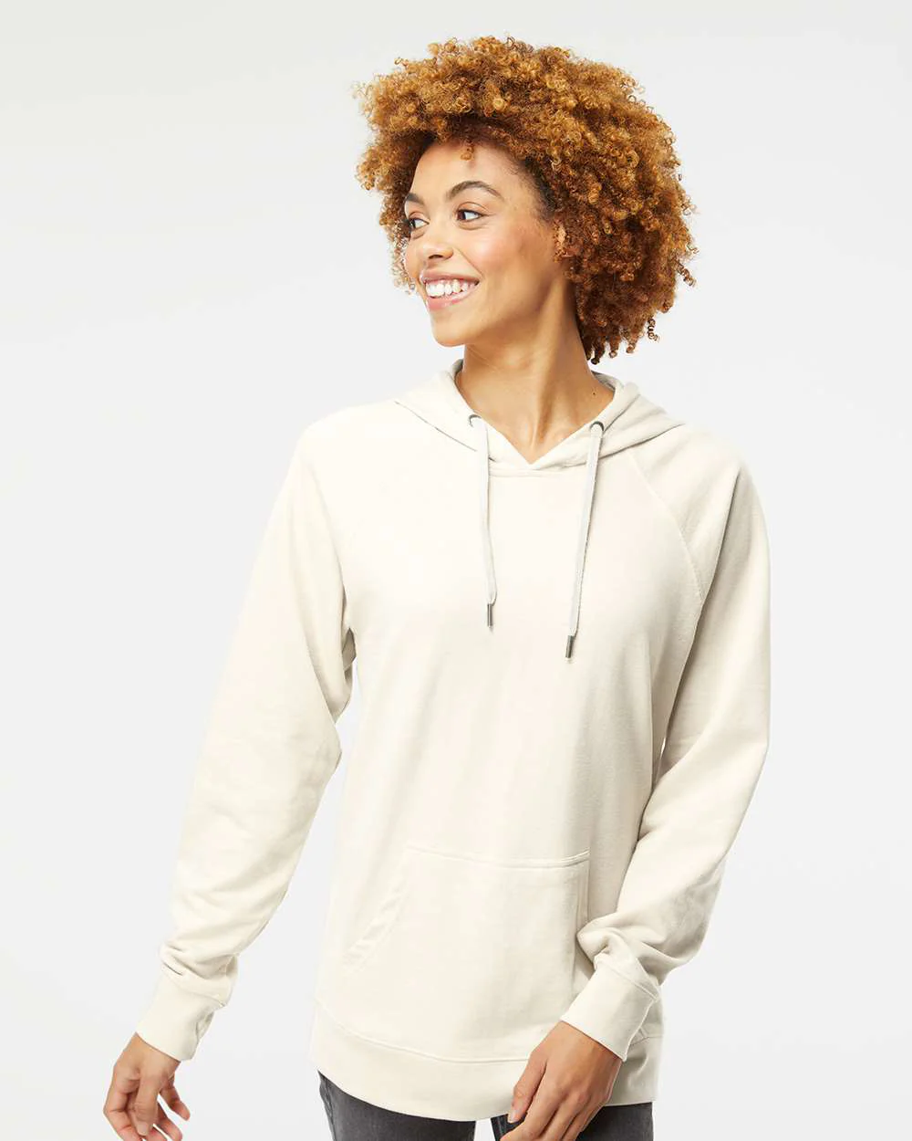 Unisex Lightweight Loopback Terry Hooded Pullover - Image 52