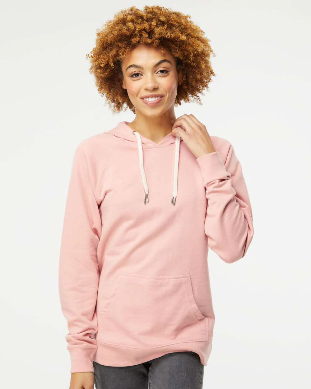 Unisex Lightweight Loopback Terry Hooded Pullover - Image 64