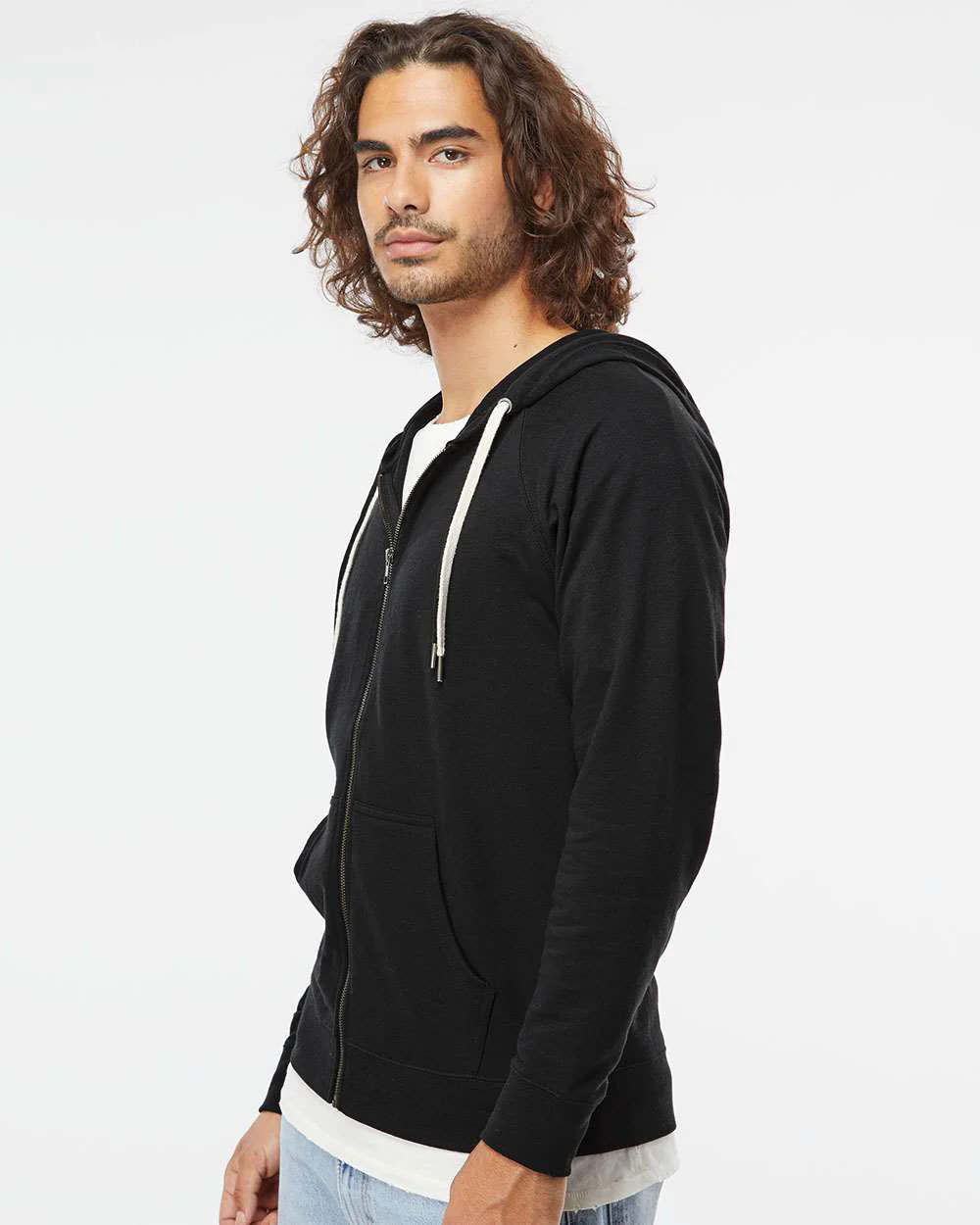 Unisex Lightweight Loopback Terry Zip Hood - Image 20