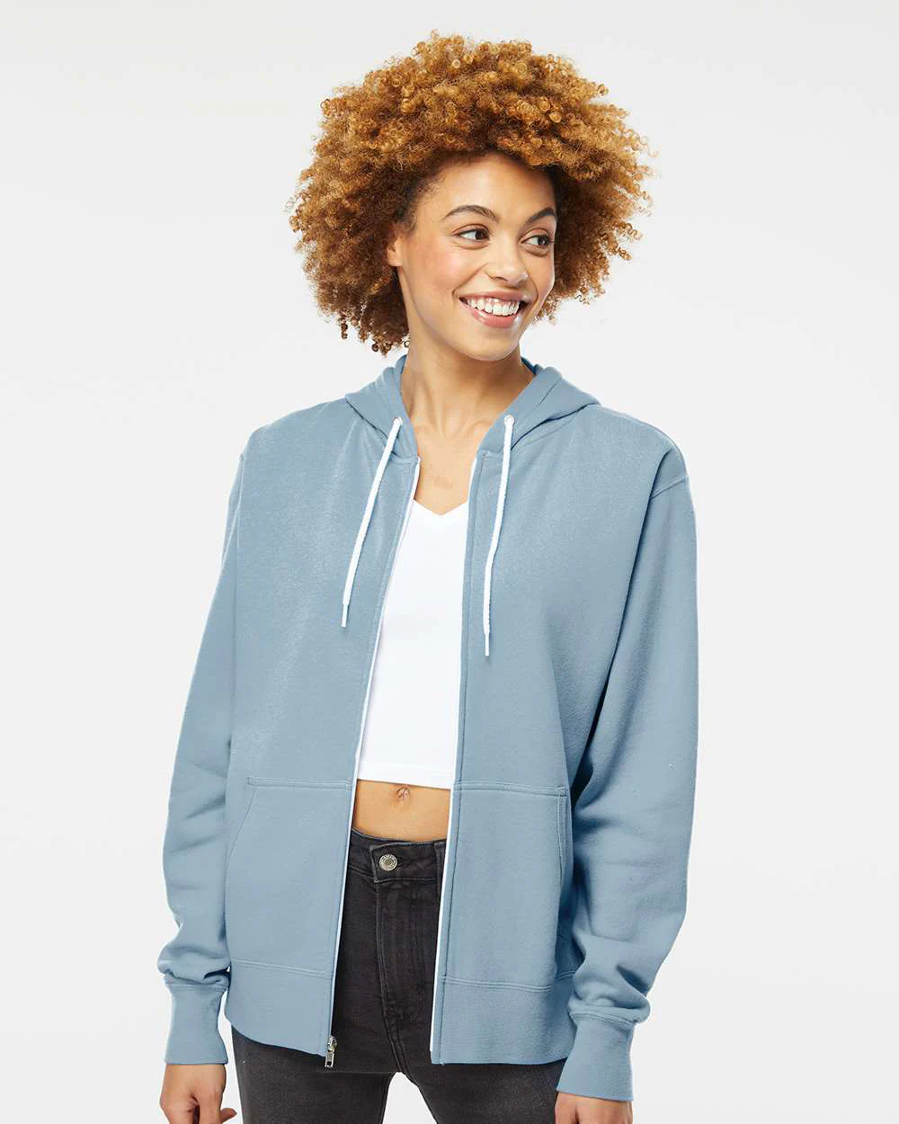 Unisex Lightweight Zip Hood - Image 46