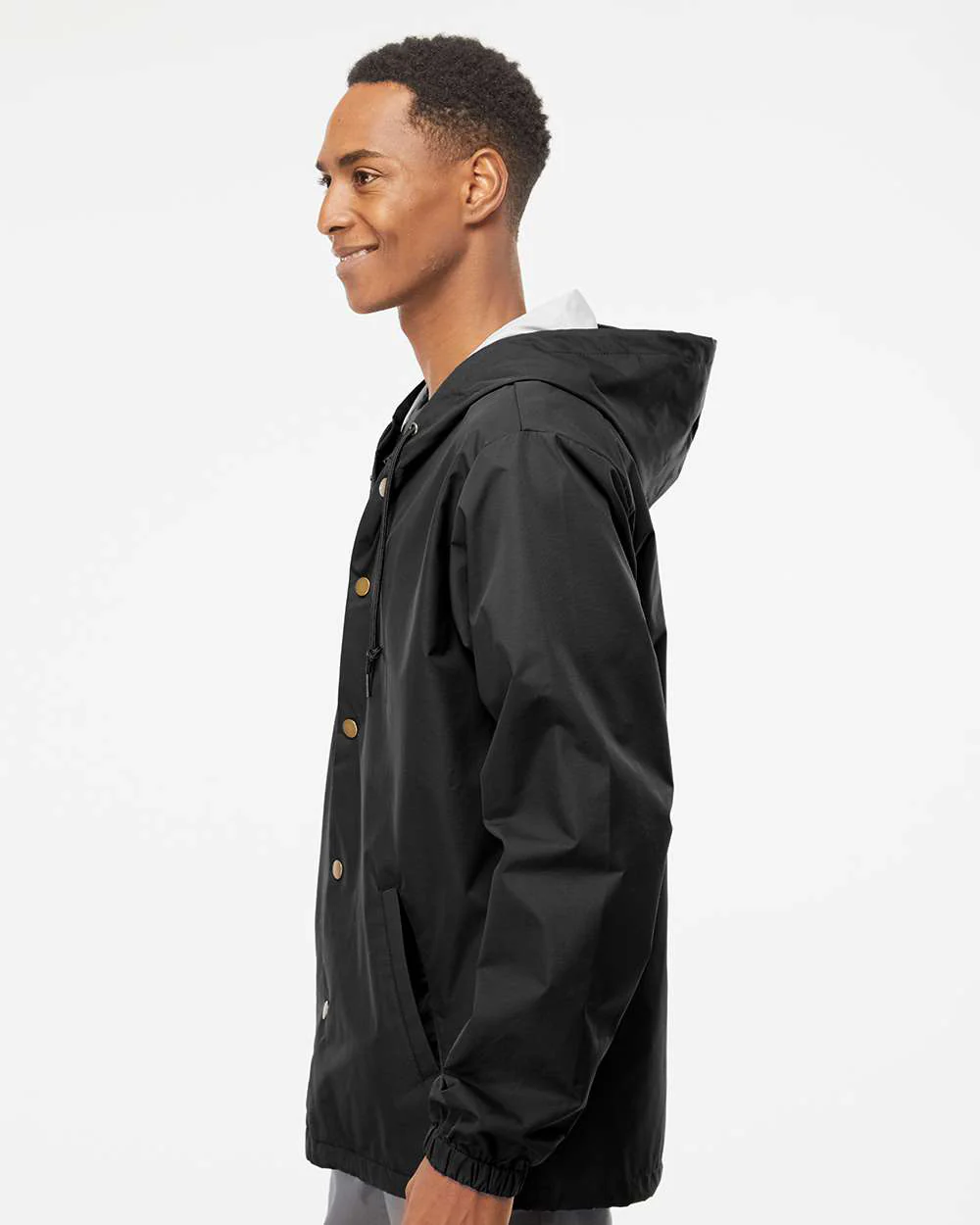 Water Resistant Hooded Windbreaker Coaches Jacket - Image 17