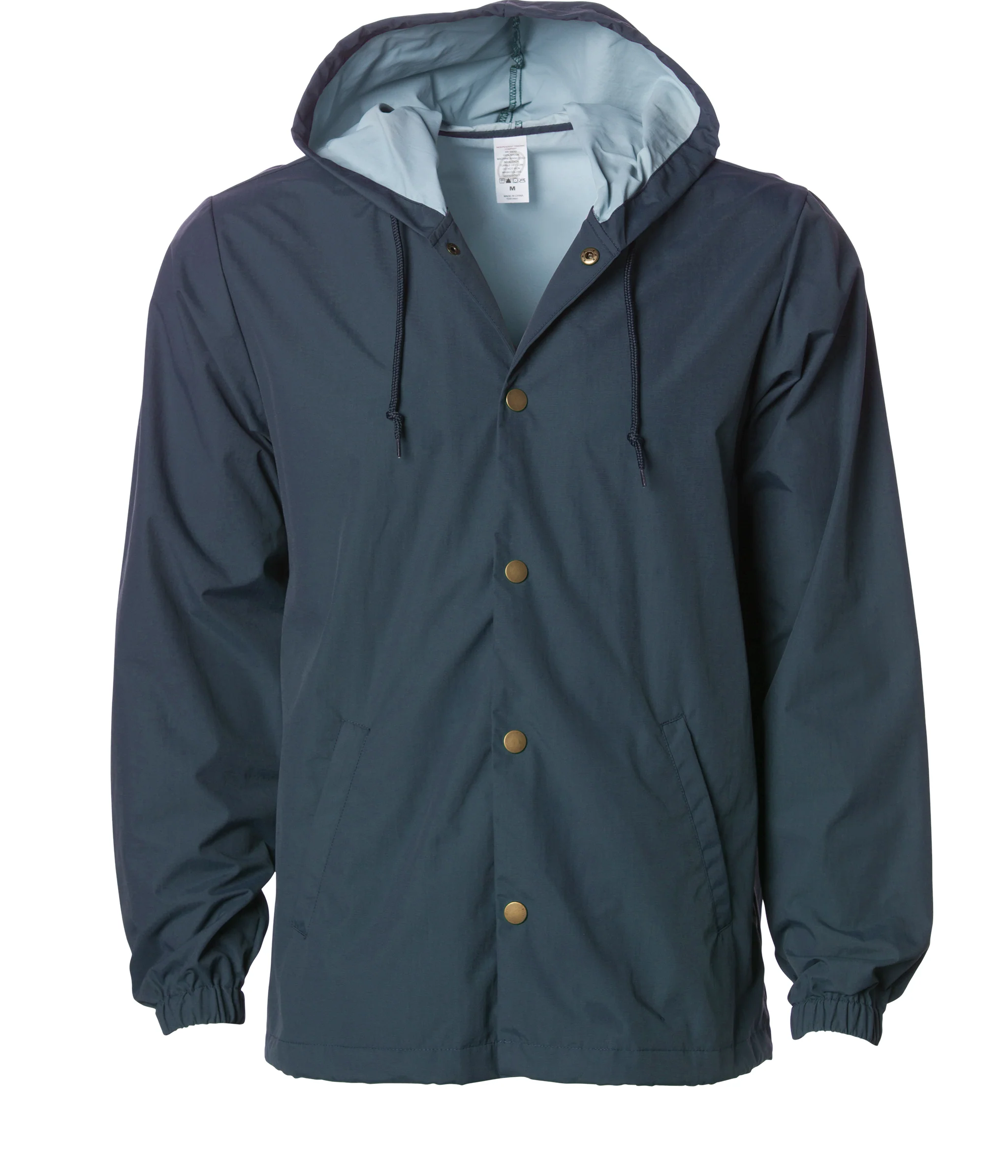 Water Resistant Hooded Windbreaker Coaches Jacket - Image 19
