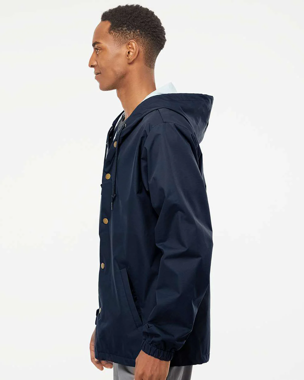 Water Resistant Hooded Windbreaker Coaches Jacket - Image 23