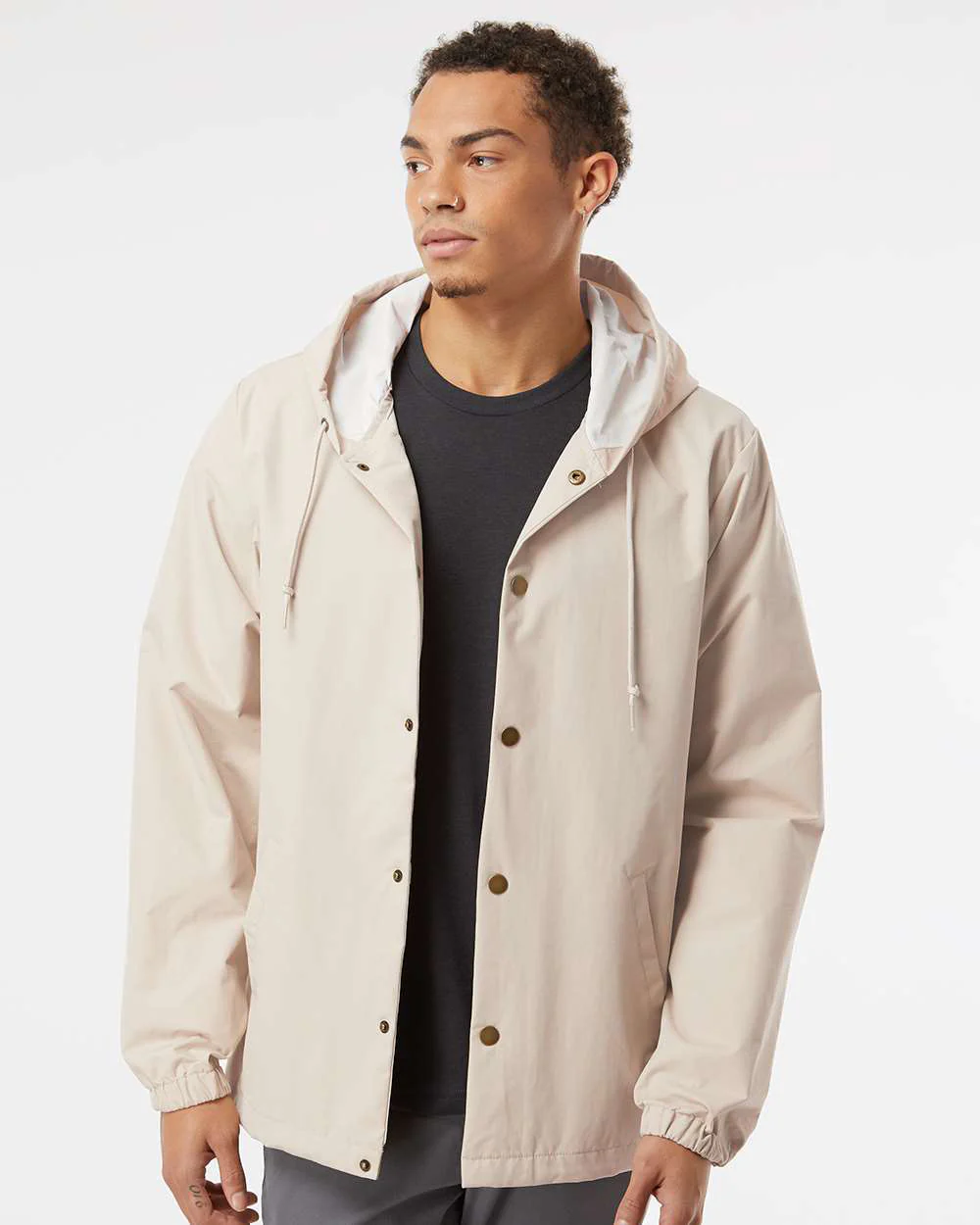 Water Resistant Hooded Windbreaker Coaches Jacket - Image 28