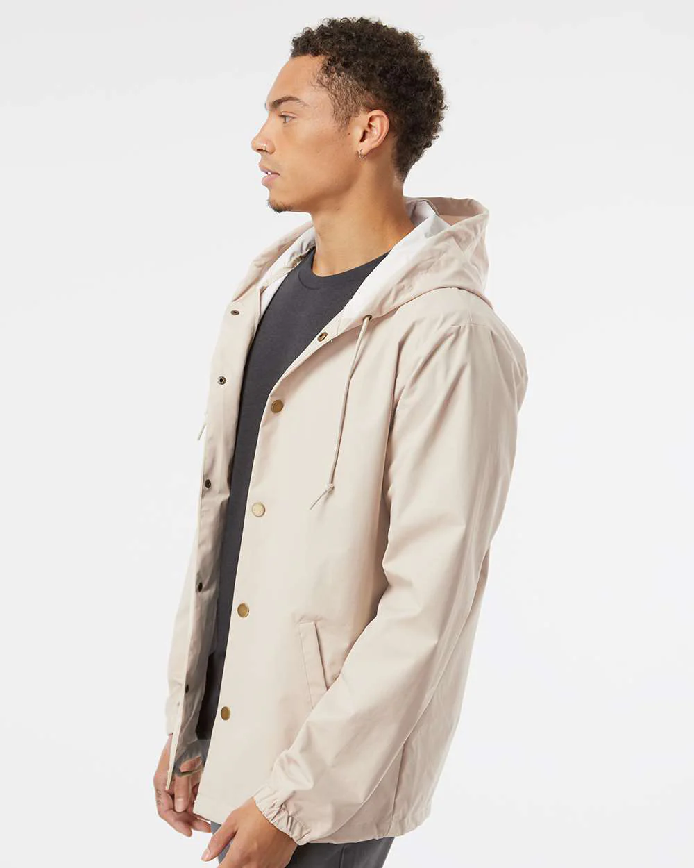 Water Resistant Hooded Windbreaker Coaches Jacket - Image 29