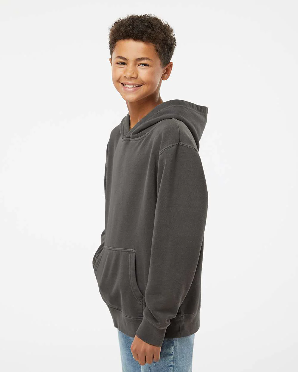 Youth 9oz. Midweight Pigment Dye Pullover Hood - Image 11