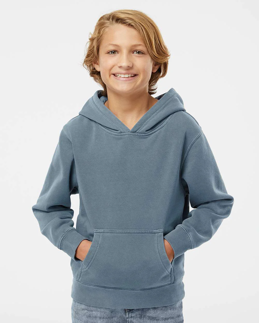 Youth 9oz. Midweight Pigment Dye Pullover Hood - Image 22