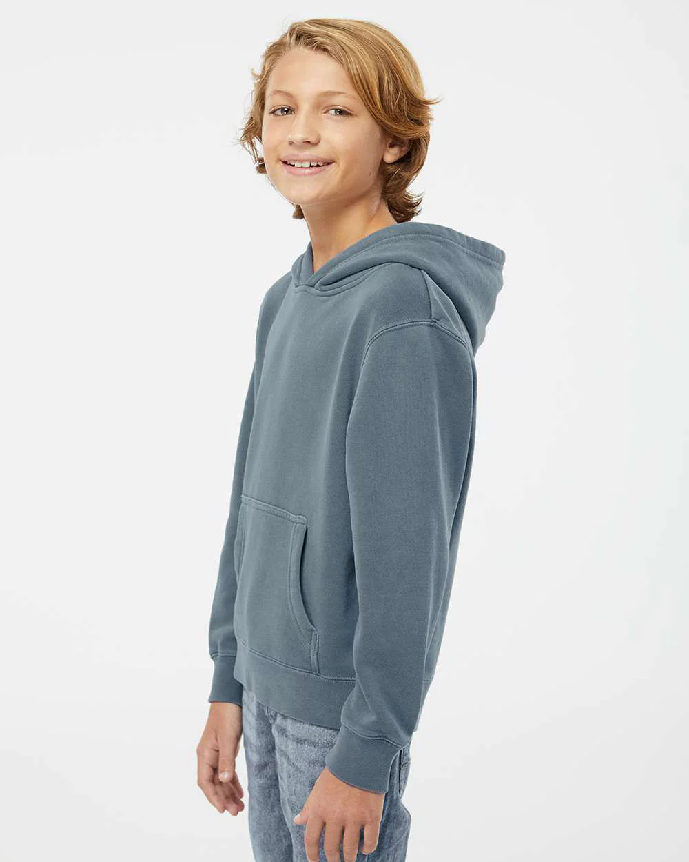 Youth 9oz. Midweight Pigment Dye Pullover Hood - Image 23