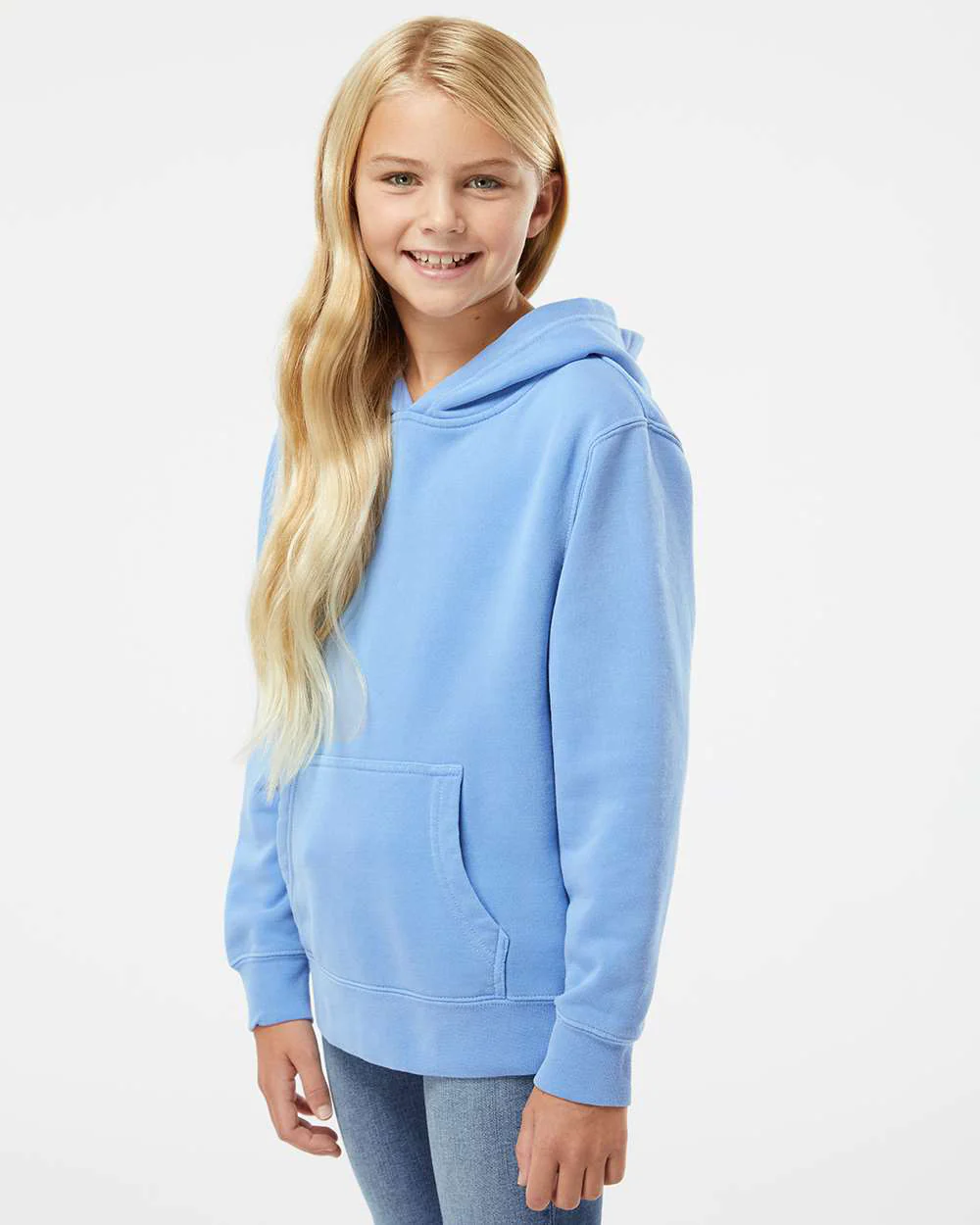 Youth 9oz. Midweight Pigment Dye Pullover Hood - Image 3