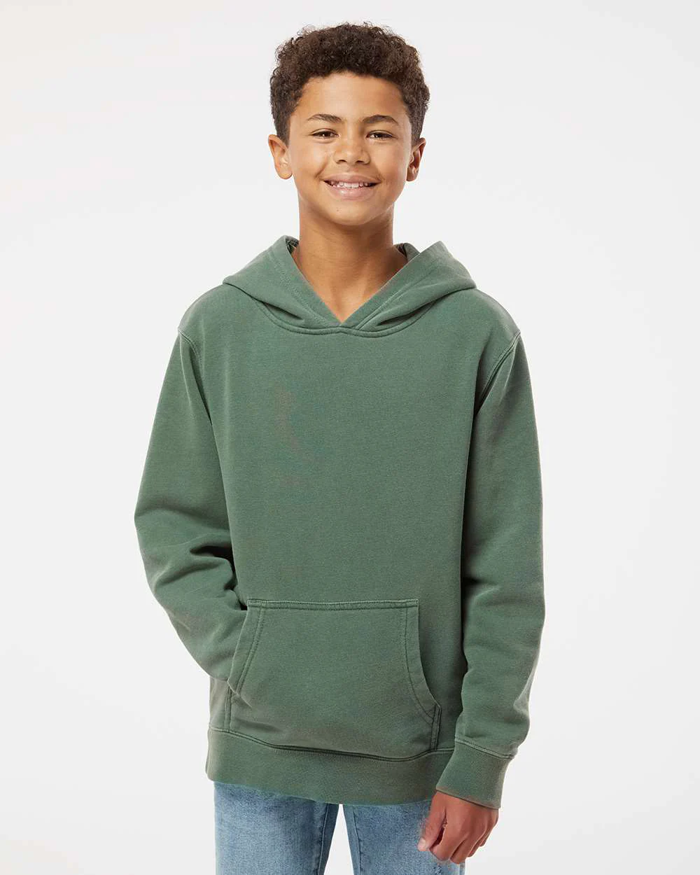 Youth 9oz. Midweight Pigment Dye Pullover Hood - Image 41