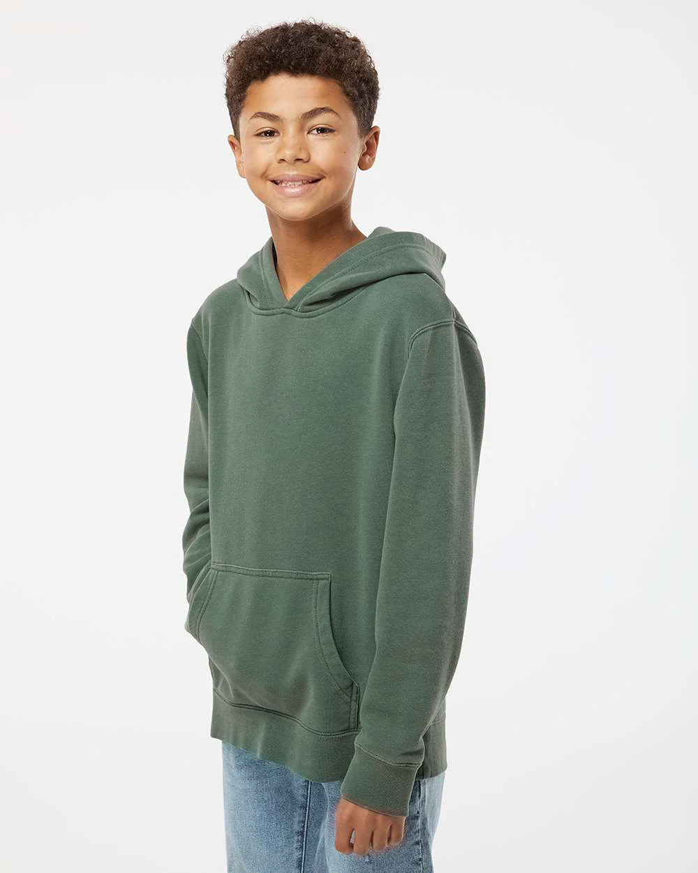 Youth 9oz. Midweight Pigment Dye Pullover Hood - Image 42