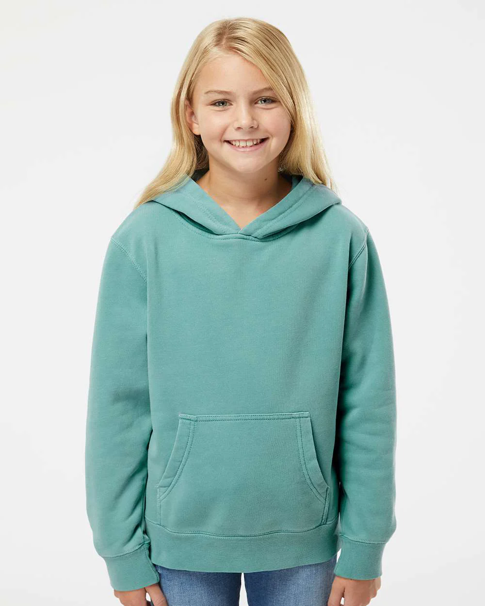 Youth 9oz. Midweight Pigment Dye Pullover Hood - Image 44