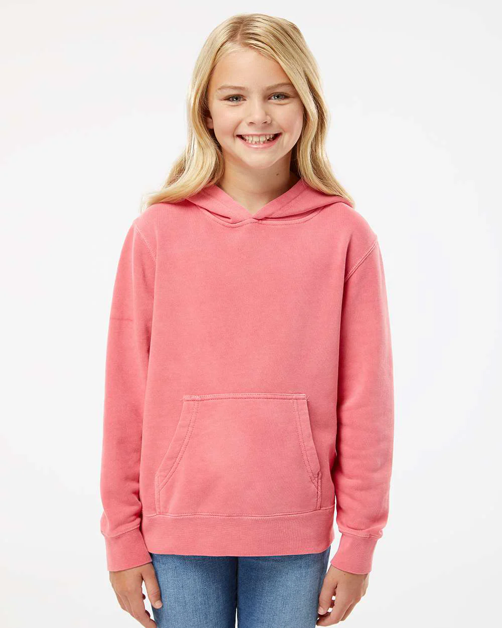 Youth 9oz. Midweight Pigment Dye Pullover Hood - Image 47