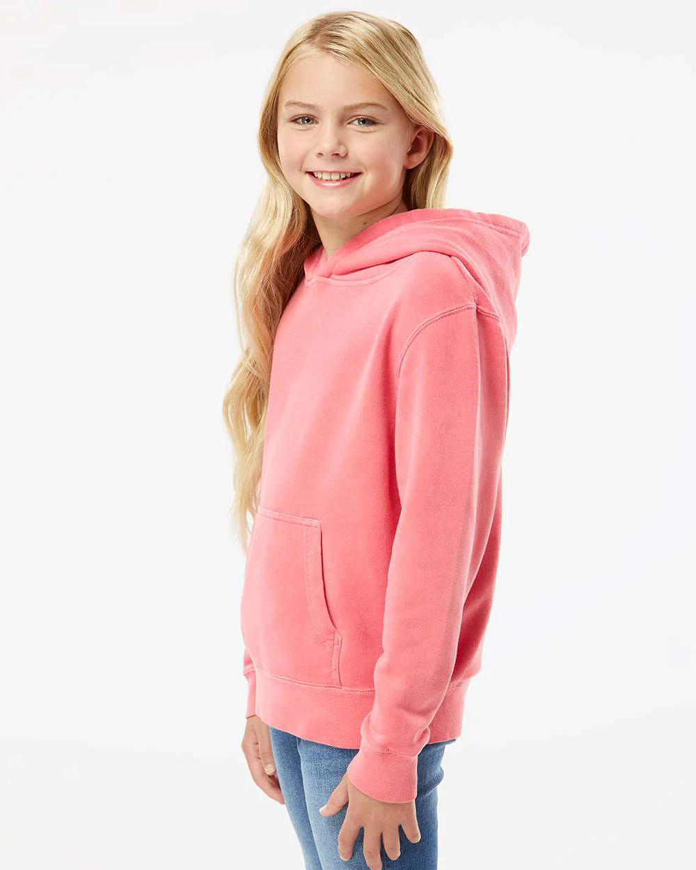Youth 9oz. Midweight Pigment Dye Pullover Hood - Image 48