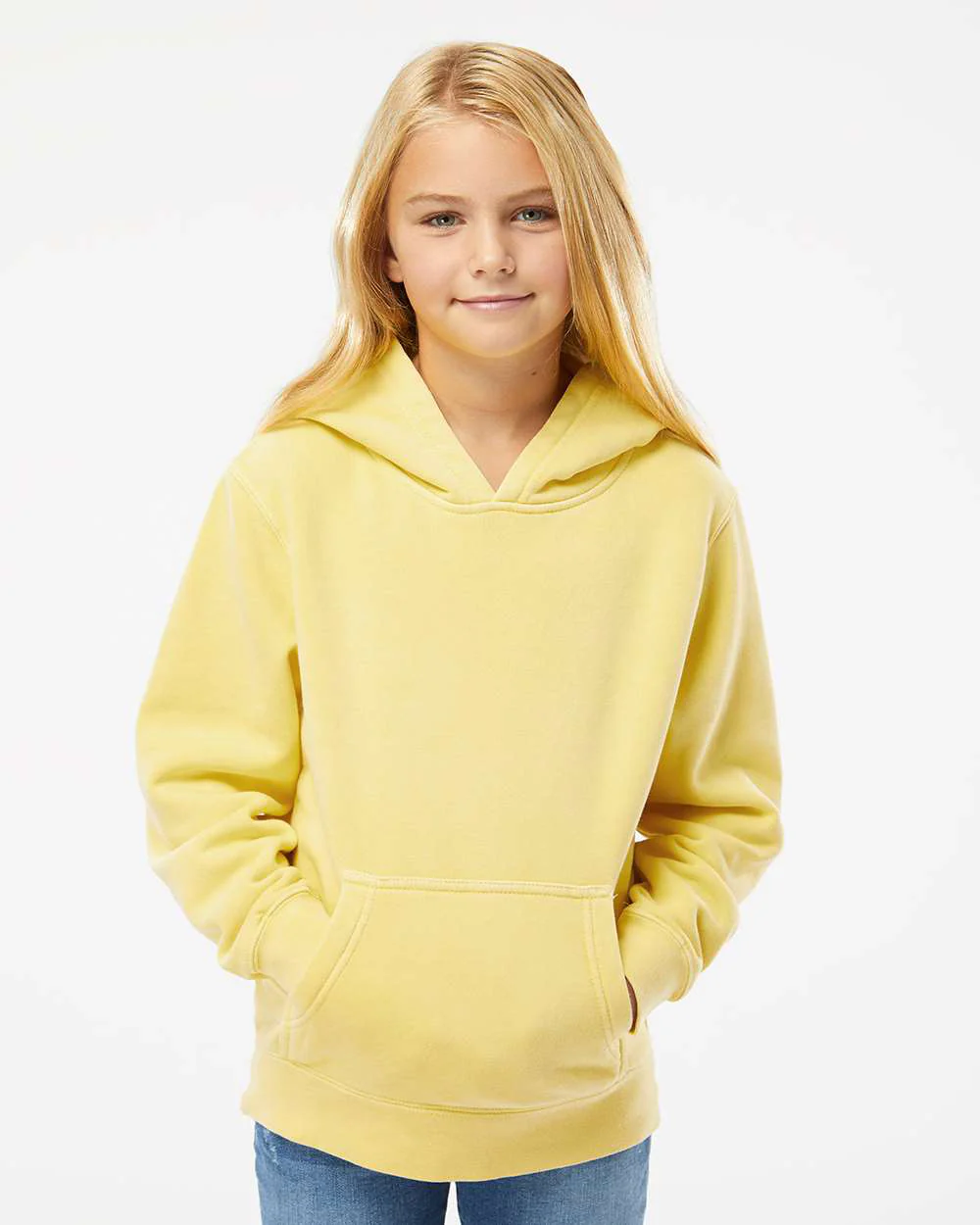Youth 9oz. Midweight Pigment Dye Pullover Hood - Image 52